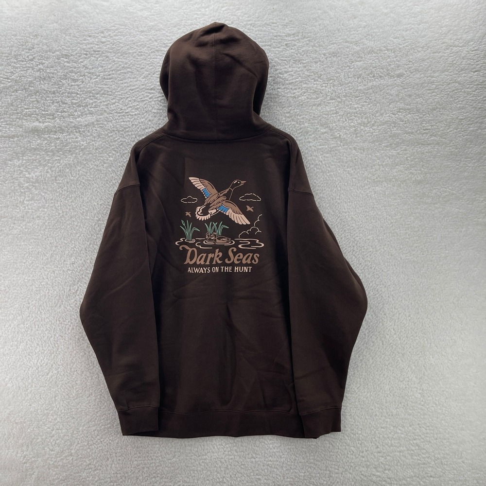 Dark Seas Division Hoodie Men XL Brown Duck Hunting Fishing Gorpcore Outdoor